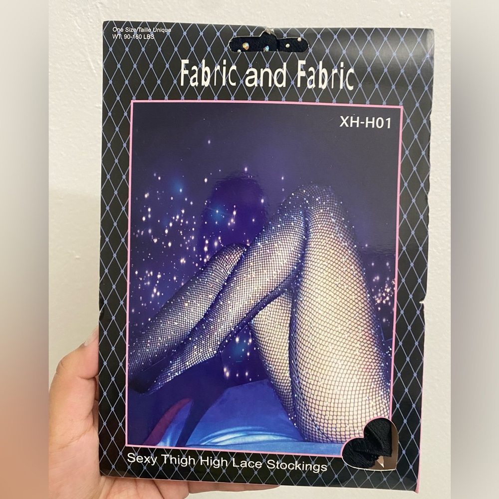 ✨NWT✨ Black Rhinestone Fishnets ✨ - Picture 4 of 5